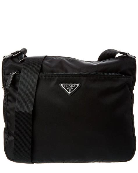 prada shoulder bag nylon tessuto mini black|Prada vela nylon shoulder bag.